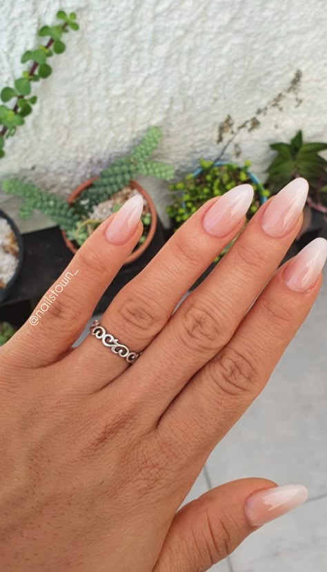 Baby Boom Ombre Nails, Subtle Ombre Nails, Almond Baby Boomer Nails, Baby Boomer Nails With Design, Baby Boom Nails, Baby Bloomer Nails, Oval Nails French, Baby Boomer Nails, French Tip Gel Nails