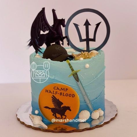 Percy Jackson Birthday Cakes, Percy Jackson Birthday Cake Ideas, Percy Jackson Cupcakes, Percy Jackson Themed Cake, Pjo Birthday Party Ideas, Percy Jackson Cookies, Percy Jackson Cake Ideas, Percy Jackson Birthday Cake, Percy Jackson Birthday Party Ideas