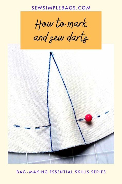 Couture, Easy Bag Sewing, How To Sew Darts, Sewing Tips For Beginners, Sewing Darts, Fabric Store Design, Easy Bag, Sew Simple, Sewing Courses