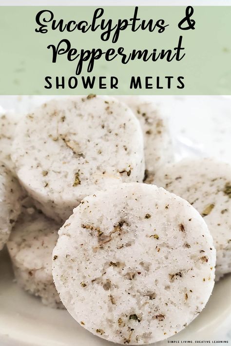 Dried Eucalyptus Uses, Diy Bath Salts With Essential Oils, Shower Steamers Diy, Diy Eucalyptus, Homemade Bars, Shower Fizzies, Shower Melts, Diy Body Scrub Recipes, Epson Salt