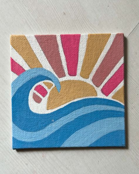 Painting Inspo, Painting Designs, Sunset Art, Ocean Painting, Random Pics, Beach Art, Journal Inspiration, Painting Ideas, Art Artist