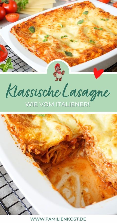 Echt italienisch und wahnsinnig lecker! Wir sind große Lasagne-Fans, vor allem unsere Kinder könnten sie fast jeden Tag essen. Mit meinem einfachen Lasagne Rezept holst du dir einen Hauch Italien auf deinen Tisch. Familienkost.de, Pasta Rezepte, Nudelsalat, Nudelauflauf, Nudelauflauf Rezepte, Nudel Rezepte, Nudelgerichte, Nudelsalat Rezept, Mittagessen Familie, Spaghetti Rezepte, Tortellini Rezepte, Gnocchi Rezepte, Familiengerichte, Pasta Alfredo, Lasagne Rezepte, Lasagne Rezept klassisch Pasta Alfredo, German Food, Food Inspiration, Food And Drink, Pasta, Quick Saves