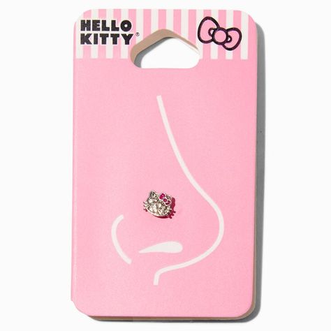 Hello Kitty® Stainless Steel Embellished Face 16G Nose Stud, Hello Kitty Nose Ring, Hello Kitty Nose Piercing, Hello Kitty Finds, Unnecessary Necessities, Cute Nose Studs, Nike Hoodies For Women, Gem Tattoo, Hello Kitty Jewelry, Grills Teeth