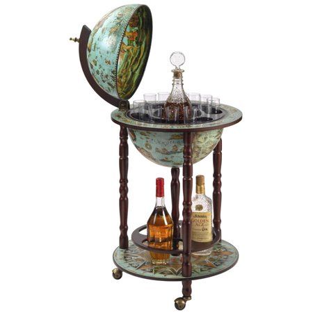 Globe Bar Cart, Buckingham House, Drinks Globe, Wine Room Ideas, Cottage Design Ideas, Floor Globe, Globe Bar, Solar Punk, Pirate Queen