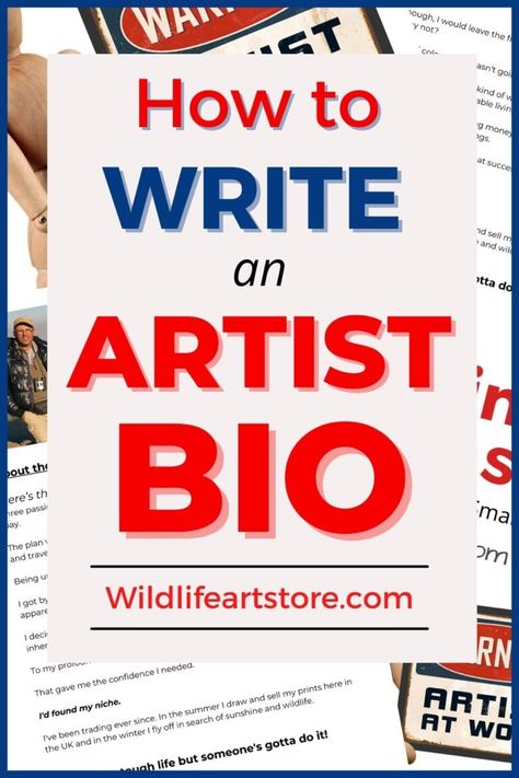 Write an Artist About Me Page: A Great Bio in 4 Easy Steps About The Artist Template, Artist Bio Example, Craft Business Plan, Writing A Bio, Art Biz, School Essay, Learn To Write, Teaching Profession, About Me Page