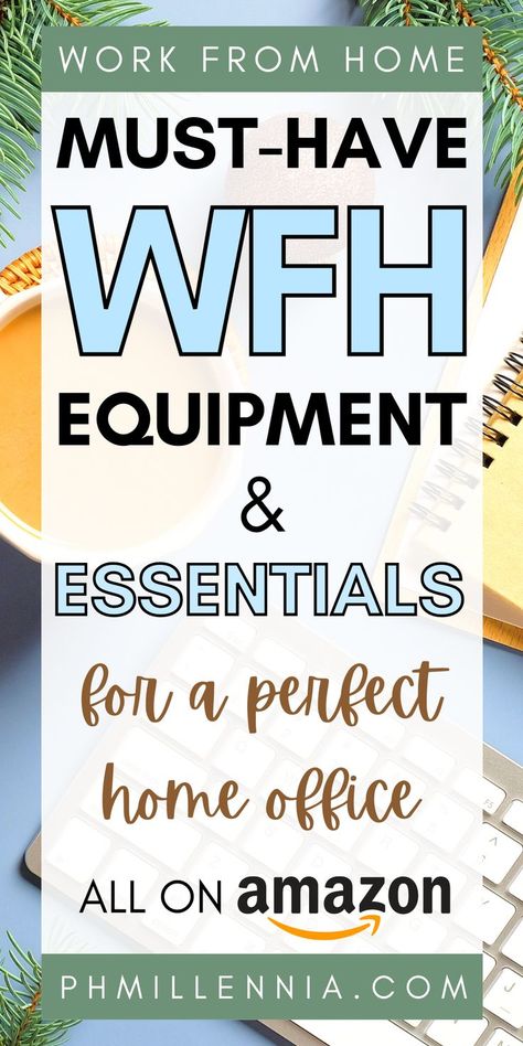 Work from home is here to stay! So it's time to embrace wfh, take your home office seriously & create a complete & dedicated workstation. From desks to laptops to coffee machines, here are the best wfh office equipment, essentials, gadgets, furniture, & supplies you need to set-up a dedicated wfh workspace & maximize your productivity, creativity, comfort, & wellbeing. #phmillennia #workfromhome #wfh #remotework #homeoffice #lockdown #workhome #productive #equipment #supplies #essentials #desk Organisation, Home Office Essentials, Work From Home Office, Home Office Set Up, Work Space Organization, Online Jobs From Home, Home Office Accessories, Online Work From Home, Workspace Inspiration