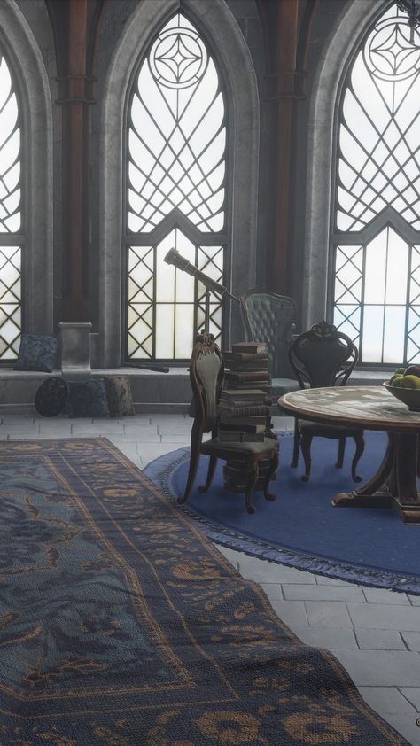 Hogwarts Legacy Ravenclaw common room Hogwarts Aesthetic Ravenclaw Common Room, Ravenclaw Dorm Room Shifting, Hogwarts Common Rooms Ravenclaw, Hogwarts Ravenclaw Common Room, Ravenclaw Common Room Hogwarts Legacy, Raven Claw Common Room, Ravenclaw Aesthetic Room, Hogwarts Legacy Common Rooms, Ravenclaw Common Room Aesthetic