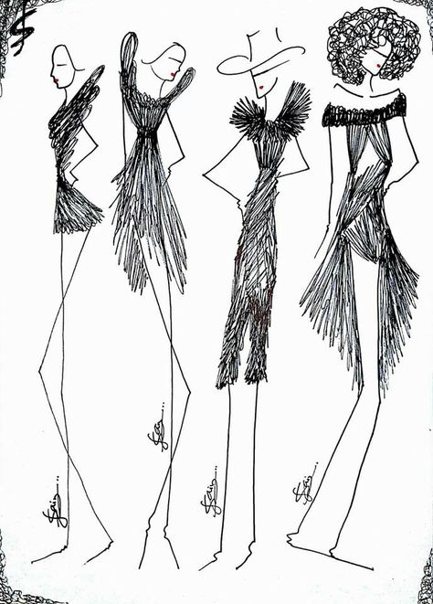 Stylised Fashion Illustrations cool black pen Doodles by aspiring Fashion Designer Sanyam Jain Croquis, Stylised Fashion Illustration, Black Pen Doodles, Stylized Fashion Illustration, Fashion Doodles, Clothing Drawing, Digital Fashion Illustration, Inspirational Clothing, Crazy Fashion