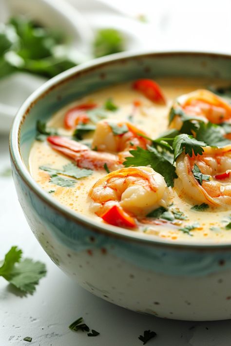 Keto Soups Recipes, Shrimp Instant Pot Recipes, Thai Shrimp Soup, Shrimp Soup Recipes, Keto Instant Pot Recipes, Seafood Medley, Thai Shrimp, Food Reference, Lemon Garlic Shrimp