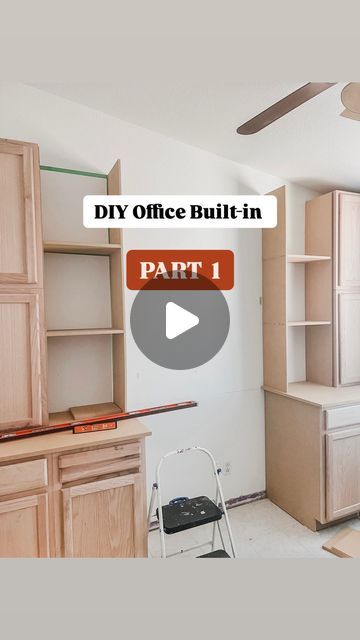 DIY Office Built-ins, DIY Office, Office Inspo, DIY Build, Office Reno, 
Rusted Truck Designs |

All supplies are from @loweshomeimprovement 
•
•
#diy #diyer #officemakeover #diyoffice #interiors #homedecor #diybuild #diybuiltins #interiordesign #homeorganize #functional#homedesign #diyprojects #woodworking #officereno #homeimprovement #diydesign
#beforeandafter #stockcabinets"k Build In Office Cabinets, Diy Built In Office Cabinets, Diy Office Cabinets, Built In Desk Diy, Diy Office Built Ins With Desk, Diy Office Built Ins, Built In Office Desk And Cabinets, Home Office Built Ins With Desk, Built In Office