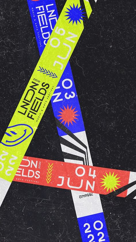 LNDN Fields | Visual Identity :: Behance Concert Branding, Identity Card Design, Wristband Design, Music Festival Poster, Ticket Design, Event Poster Design, Church Graphic Design, Conference Design, Graphic Design Lessons