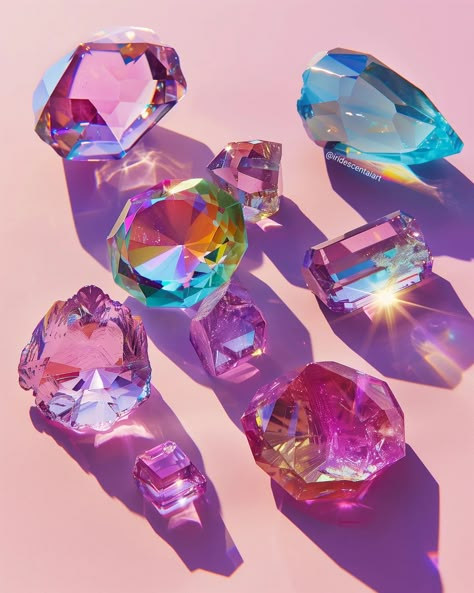 There's just something so aesthetically pleasing about these jewels 💎✨ #Jewels #IridescentJewels #IridescentGems #IridescentJewels #Iridescent #IridescentAIArt #IridescentArt #Gems #Gemstones #Gemstone #Jewel Gem Aesthetic, Gemstone Aesthetic, Dusk Aesthetic, Gem Painting, Gem Design, Iridescent Art, Glitter Phone Wallpaper, Cool Shapes, Rock And Pebbles