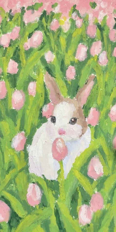 Bunny Oil Pastel, Pastel Sticks Art, Easy Oil Pastels Drawings, Simple Painting Ideas Watercolour, Oil Pastel Background Ideas, Things To Draw With Pastels, Oil Pastel Simple Drawing, Small Oil Pastel Drawings, Oil Pastels Drawings Easy