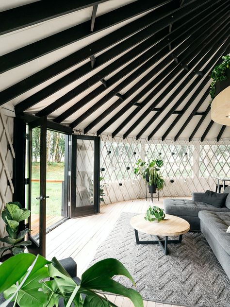 Yurt Life, Building A Yurt, Yurt Home, Yurt Living, Modern Appliances, Lounge Design, Bedroom Loft, Yurt, Tiny Living