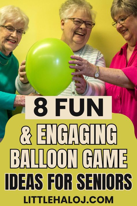 Make seniors' gatherings lively with our balloon games! They're made for easy enjoyment and light activity. Have a blast with balloon volleyball or balloon toss—they're sure to be a hit. Physical Games For Seniors Nursing Homes, Balance Games For Seniors, Senior Physical Activities, Balloon Games For Seniors, Senior Living Games, Elderly Games Nursing Homes, Senior Olympic Game Ideas, Olympic Games For Seniors, Party Games For Seniors Citizens