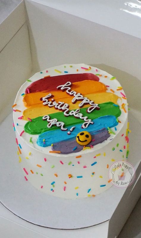 9. Rainbow Buttercream Cake Minimalism has been around for a long time, now more than ever it is a growing phenomenon. Being a minimalist doesn’t mean... Cake Designs Rainbow, Colors Cake Birthday, Cake Designs For Men Simple, Color Birthday Cake, Cake Decorating Rainbow, Rainbow Cake Designs Birthday, Cake With Rainbow Decoration, Cute Cake Designs For Kids, Colorful Cake Designs