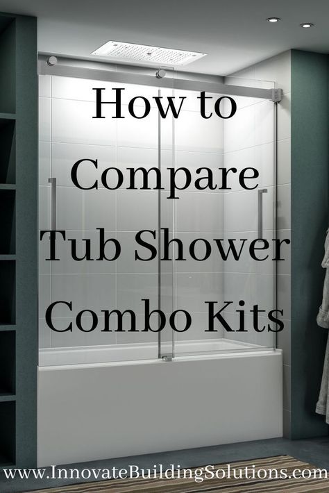 Should you use a freestanding tub vs. an alcove tub shower combo? | Innovate Building Solutions | Tub Shower Conversion| Glass Shower Doors | Shower Bases #Bathtub #AlcoveTubShowerCombo #BathtubRemodel Alcove Tub Shower Combo, Tub Shower Conversion, Convert Tub To Shower, One Piece Tub Shower, Glass Tub Enclosure, Bathtub Inserts, Tub Shower Combo Remodel, Diy Shower Door, Bathtub Replacement