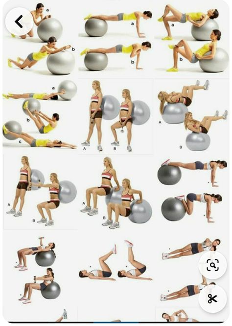 Workout With Yoga Ball, Excersise Ball Workout, Yoga Ball Workout Beginner, Outdoor Excersise, Ball Excersise, Ball Workout Exercise, Fitball Exercises, Exercise Ball Stretches, Pilates Ball Exercises