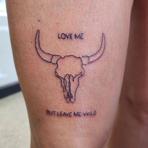 Hip Tattoos Women Western, Cowboys And Angels Tattoo, Western Small Tattoos For Women, Cute Western Tattoos, Western Tattoos For Women, Western Tattoo Ideas, Western Tattoo, Bull Skull Tattoos, Cowgirl Tattoos