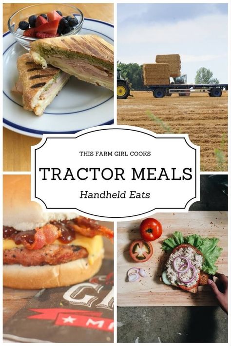 Need some great sandwich ideas? These are handheld sandwiches that are good for eating on the go and are field friendly tractor meals. Handheld Sandwiches, Tractor Meals, On The Go Lunch Ideas, Farm Meals, Garden Meals, Harvest Meals, On The Go Lunch, Field Meals, Husband Lunch