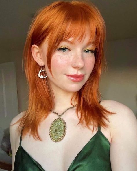 Mathilda Mai, Red Hair With Bangs, Hair Pics, Hair Color Orange, Short Red Hair, Natural Red Hair, Red Hair Inspo, Ginger Hair Color, Short Hair With Bangs