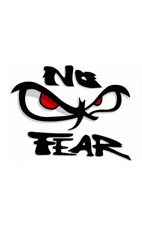 No Fear, Skull Tattoo, Black And White, Red, White, Black