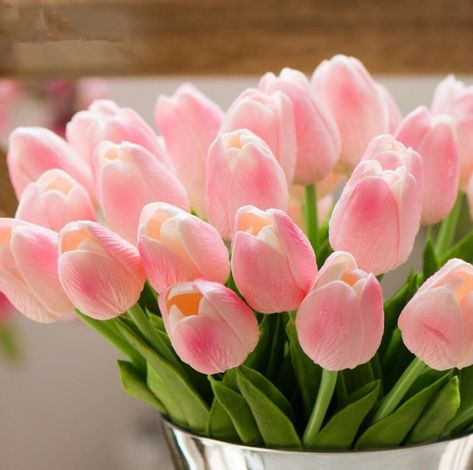 Bouquets, China, Tulips, Artificial Flowers, Artificial Tulips, Pink Tulips, The Flowers, Vase, High Quality