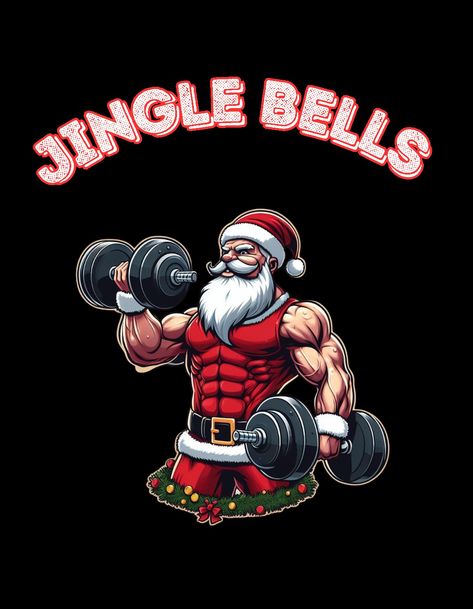 Santa Claus ripped working out Muscular Santa, Christmas Gym, Gym Christmas, Bad Santa, Christmas Tee Shirts, Anytime Fitness, Merry Christmas Santa, Gym Decor, Pop Culture References