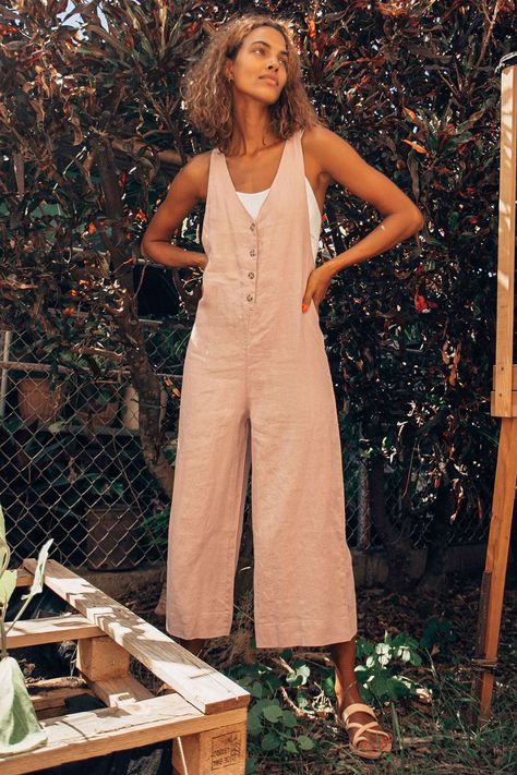 97d0145823aeb8ed80617be62e08bdccdesc42365780ri Gardening Outfits, Picnic Poses, Jumpsuit Lulus, Blush Jumpsuit, Cottagecore Dresses, Linen Overalls, Cottagecore Outfits, Earthy Outfits, Culotte Jumpsuit