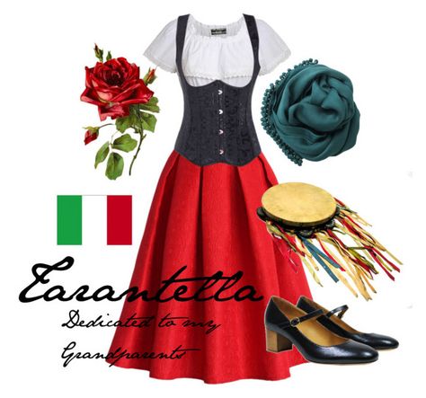 Italian Culture Traditional Dresses, Tarantella Costume, Italian Costume Ideas, Traditional Italian Clothing, Italian Traditional Dress, Italian Costume, Italian Women Style, Shweshwe Dresses, Italian Dress