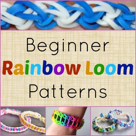 Beginner Rainbow Loom Patterns for kids (and even adults!) to try Rainbow Loom Fishtail, Bracelet Video, Wonder Loom, Loom Band Patterns, Fun Loom, Fishtail Bracelet, Rainbow Loom Tutorials, Loom Band Bracelets, Rubber Band Crafts