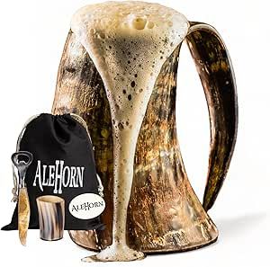 Ale Horn, Viking Mug, Medieval Feast, Mug Gift Ideas, Viking Horn, Viking Decor, Medieval Decor, Viking Drinking Horn, Drinking Horn