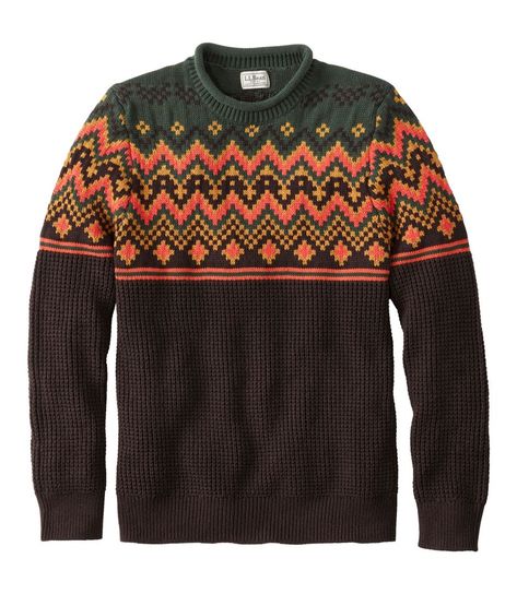 Men's Sweaters on Sale | Sale at L.L.Bean Commando Sweater, Fair Isle Sweaters, American Made Clothing, Quarter Zip Men, Cotton Sweaters, Waffle Sweater, Waffle Stitch, Organic Cotton Yarn, Men's Sweaters