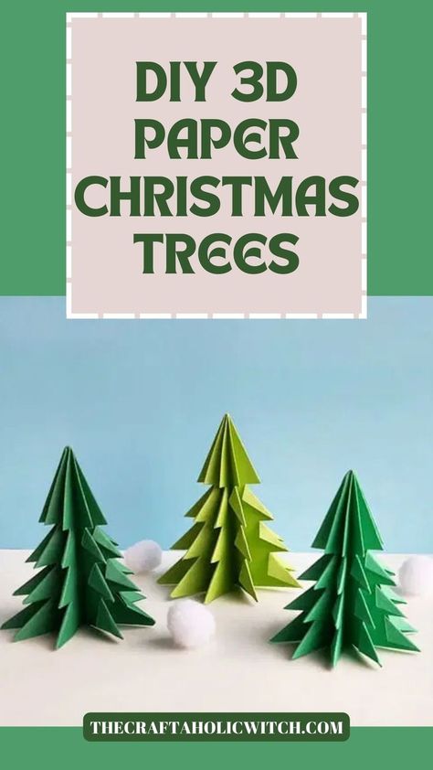 DIY 3D Paper Christmas Trees Paper Crafts 3d, Paper Christmas Crafts, 3d Paper Christmas Tree, Paper Tree Craft, Christmas Tree Paper Craft, Paper Christmas Trees, Diy Paper Christmas Tree, Cardboard Christmas Tree, Bun Cake