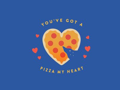 Pizza My Heart Valentines Pizza, Valentines Day Pizza, Pizza Quotes, Cute Postcard, Pizza My Heart, Valentines Illustration, 강아지 그림, Heart Logo, Postcard Design