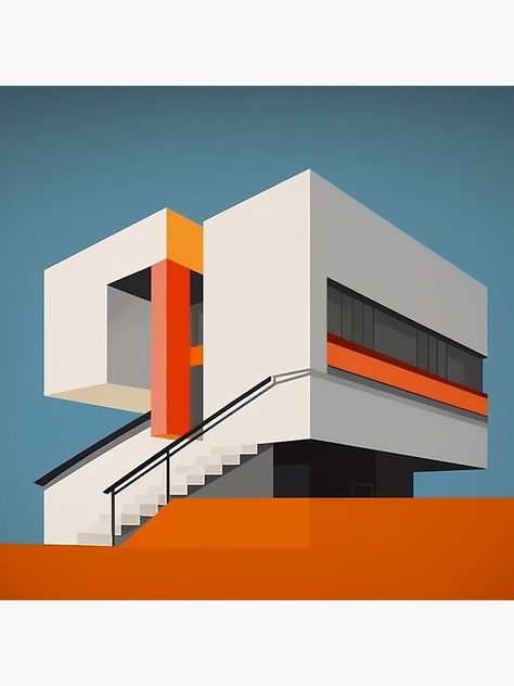 "Geometric bauhaus poster, Geometric Art, Bauhaus Design, Bauhaus Poster Print, Bauhaus Poster, Bauhaus Wall Art" Framed Art Print for Sale by ArtifyAmsterdam | Redbubble Bauhaus Design Interior, Bauhaus Design Architecture, Bauhaus Building, Bauhaus Architecture, Conceptual Architecture, Building Illustration, Bauhaus Art, Bauhaus Poster, Geometric Poster