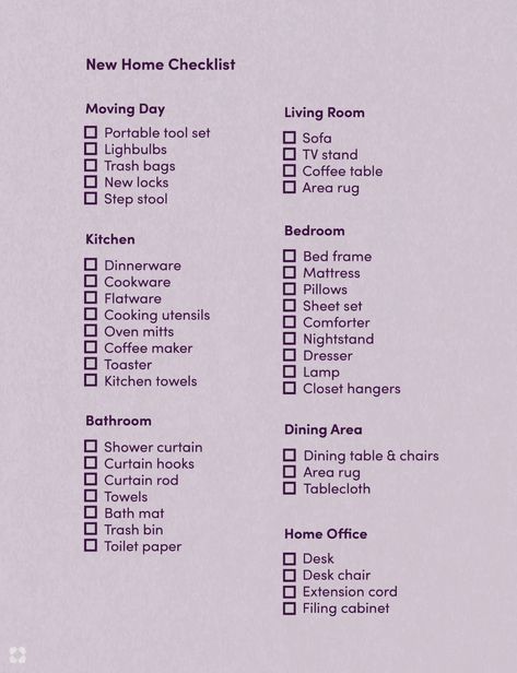 Organisation, Moving Supplies List, Apartment Moving Checklist, Checklist New Home, First Home Checklist, Apartment Moving, Apartment List, Home Checklist, Apartment Tips