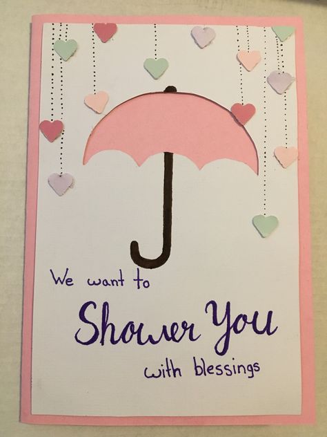 Bridal Shower Cards Handmade Diy, Bridal Shower Cards Handmade, Umbrella Cards, Pink Diy, Bridal Shower Card, Bridal Shower Planning, Shower Cards, Bridal Shower Cards, Bridal Shower Diy