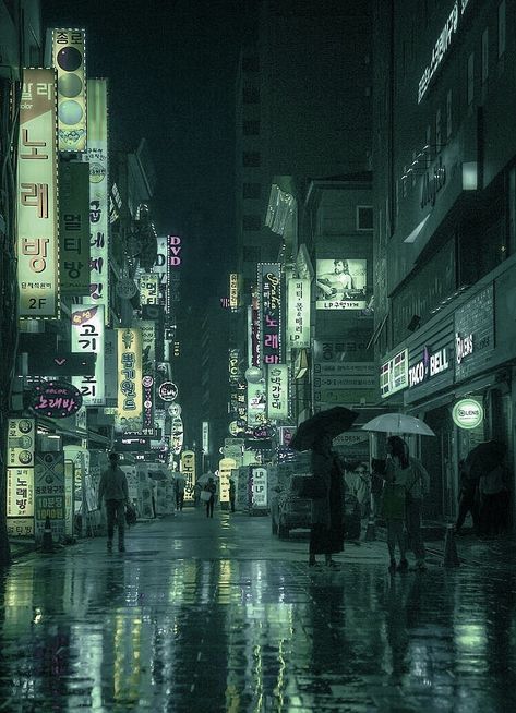 Dark Rainy City Aesthetic, Dark Green Pastel Aesthetic, Rain In City Aesthetic, Sage Green City Aesthetic, Rainy Places Aesthetic, Green Dark Wallpaper Aesthetic, Dark Green Rain Aesthetic, Green Rain Aesthetic Wallpaper, Rain Aesthetic City Night