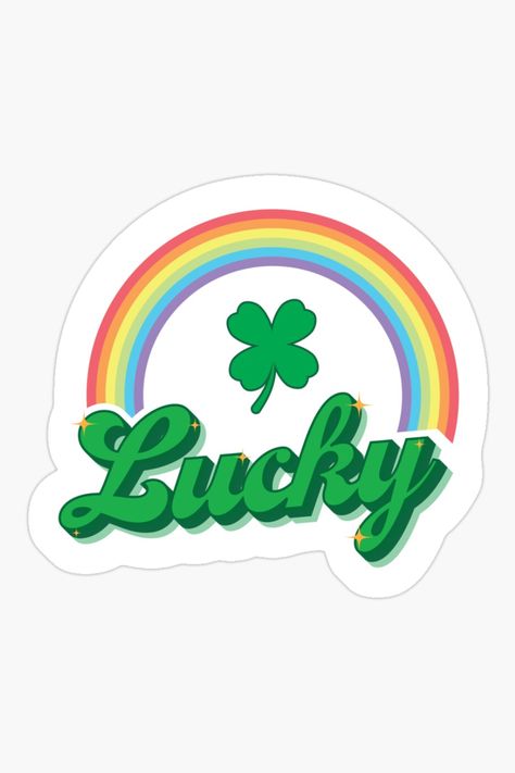 Happy St. Patrick's Day! This cute design is perfect for girls who love St. Patrick's Day. It can also be given as a birthday present or St. Patrick's Day gift to celebrate the holiday. A Birthday Present, Rainbow Stickers, Lucky Girl, Girl Stickers, Cute Design, Birthday Present, Birthday Presents, St Patricks, Cute Designs