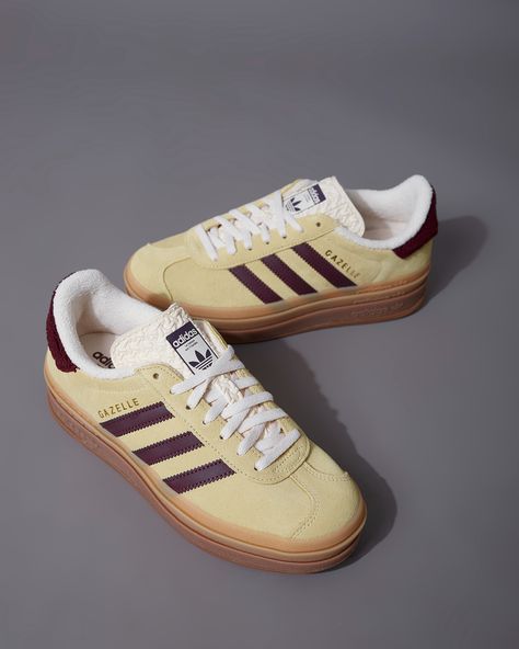 Colour of the summer: yellow 🌞💛 Shop #adidas 'Gazelle Bold' online & in-store #officelovesadidas Brown Gazelle, Gazelle Bold, Yellow Adidas, Summer Yellow, Yellow Shop, Closet Ideas, Adidas Gazelle, Yellow And Brown, In Store