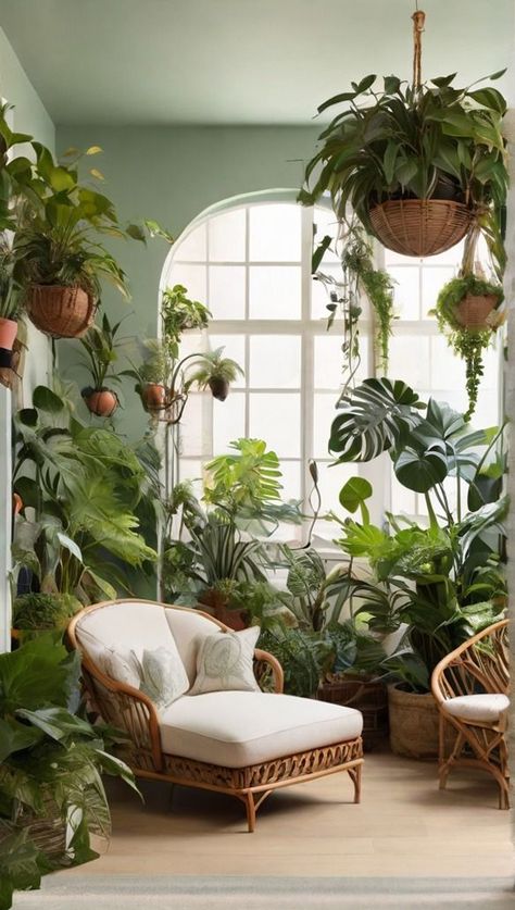 botanical room garden decor ideas Bohemian Jungle Aesthetic, Terrarium Room, Urban Jungle Living Room, Indoor Plants Decor Living Room, Counseling Room, Botanical Room, Indoor Plants Decor, Cabin Vibes, Dappled Sunlight