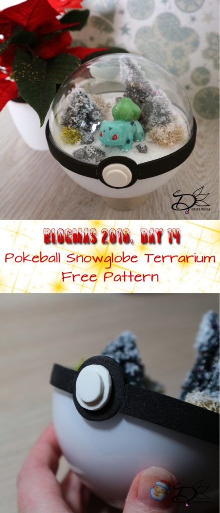 It's day 14 of blogmas 2018 and for today we will make a Pokeball Snowglobe Terrarium! the possebilities are endless with this diy! Pokemon Snow Globe, Pokeball Terrarium Diy, Diy Pokeball That Opens, Diy Pokémon Gifts, Diy Pokemon Terrarium, Pokemon Tree Christmas, Pokemon Christmas Ornaments Diy, Pokemon Christmas Crafts, Geek Crafts Diy