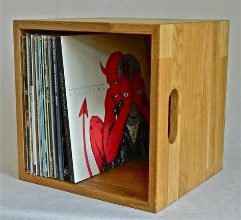 Music Box Design Vinyl LP Storage Box - Oiled Oak - Analogue Seduction Vinyl Lp Storage, Vinyl Record Storage Box, Record Storage Box, Ikea Units, Vinyl Display, Record Boxes, Lp Storage, Wood Working Ideas, Vinyl Record Storage