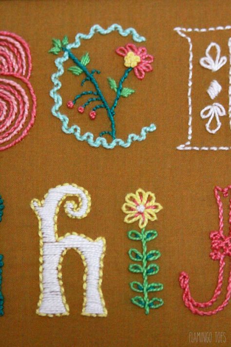 Embroidery Letter Details Alphabet Embroidery, Embroidery Letter, Embroidered Letters, Embroidery Alphabet, Embroidery Sampler, Embroidery Letters, Embroidery Monogram, 자수 디자인, Hand Embroidery Stitches