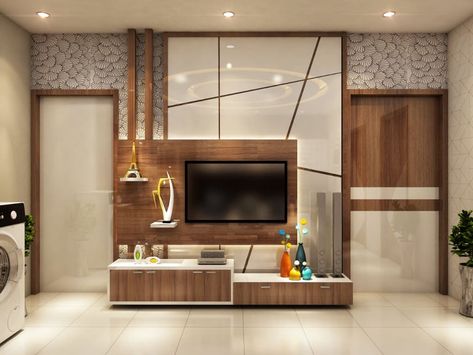 Tv Wall Design Modern Luxury Bedroom, Kitchen Wall Units Ideas, Tv Pannel Designs, Living Room Tv Wall Modern Tv Units Interior Design, Led Pannel Ideas, Full Wall Tv Unit Interior Design, Tv Wall Ideas Modern Luxury, Modern Tv Wall Units For Hall, Living Room Tv Wall Modern Interiors