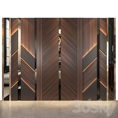 wall panels | set 110 - Other decorative objects - 3D Models Lobby Decor Ideas, Wood Wall Paneling Modern, Wall Cladding Interior, Wooden Wall Cladding, Wall Cladding Designs, Interior Cladding, Lobby Decor, Cladding Design, Retail Store Interior Design