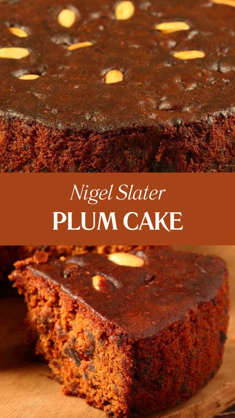 Nigel Slater Plum Cake Best Plum Cake Recipe, Plum Cheesecake, Sugar Plum Cake, Dundee Cake Recipe, Christmas Plum Cake Recipe, Baking Recipes Uk, Plum Cake Recipe, Plum Cakes, British Cake