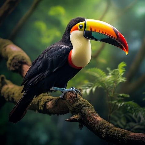 Photo toco toucan perched on a tree bran... | Premium Photo #Freepik #photo Toco Toucan, Toucan Bird, Business Card Maker, Flyer Maker, Poster Maker, Poster Invitation, Card Banner, Cartoon Clip Art, Tree Branch