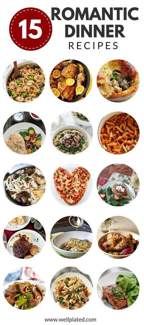 15 Date Night Dinners. Skip the crowd and expense of going out on Valentines Day and try one of these easy, romantic dinners, perfect for a special night in! Recipe at http://wellplated.com | /wellplated/ Easy Romantic Dinner, Dinner Date Recipes, Date Night Food, Night Dinner Recipes, Date Night Dinners, Date Night Dinner, Night Recipes, Date Night Recipes, Dinner For 2